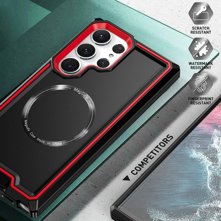 For Samsung Galaxy S23+ 5G Armour Two-color MagSafe Magnetic TPU + PC Phone Case(Black) - Galaxy S23+ 5G Cases by PMC TechLife | Online Shopping South Africa | PMC TechLife