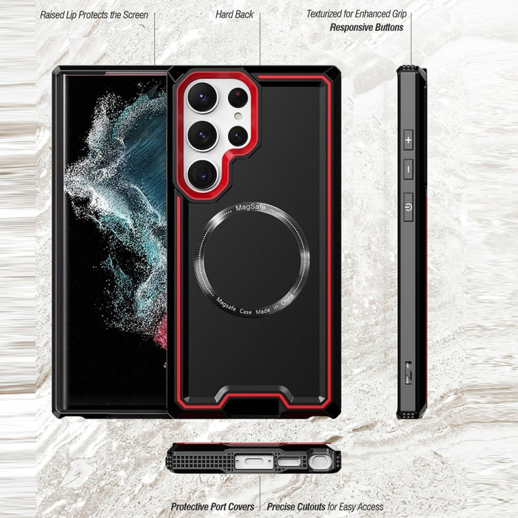 For Samsung Galaxy S23+ 5G Armour Two-color MagSafe Magnetic TPU + PC Phone Case(Black) - Galaxy S23+ 5G Cases by PMC TechLife | Online Shopping South Africa | PMC TechLife