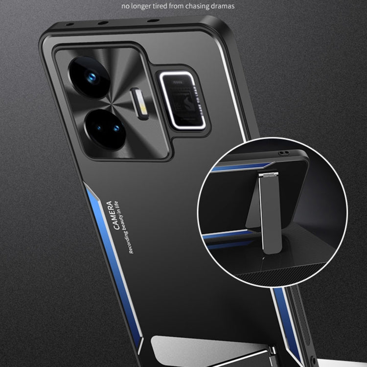 For Realme GT Neo 5 Blade Series TPU + Titanium Alloy Phone Case(Black Silver) - free shipping - PMC TechLife - Order now!