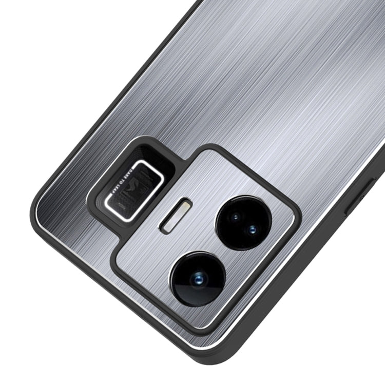 For Realme GT Neo 5 Metal Brushed Texture Shockproof Phone Case(Silver) - free shipping - PMC TechLife - Order now!