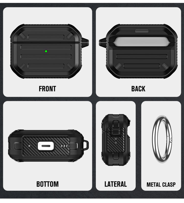 For AirPods Pro Wireless Earphones Protective Case(Cyan) - For AirPods Pro by PMC Jewellery | Online Shopping South Africa | PMC Jewellery | Buy Now Pay Later Mobicred