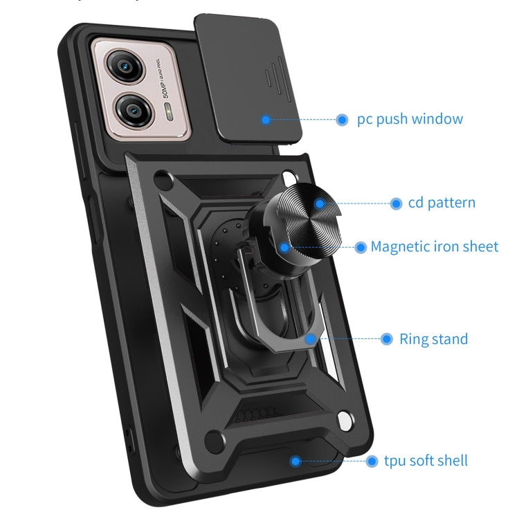 For Motorola Moto G53 / G13 / G23 5G Sliding Camera Cover Design TPU+PC Phone Case(Black) - free shipping - PMC TechLife - Order now!