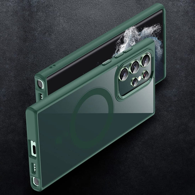 For Samsung Galaxy S23 Ultra 5G Acrylic PC MagSafe Magnetic Phone Case(Green) - Galaxy S23 Ultra 5G Cases by PMC TechLife | Online Shopping South Africa | PMC TechLife