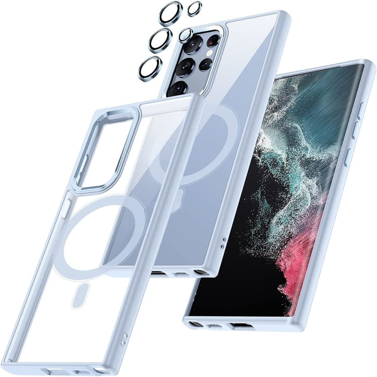 For Samsung Galaxy S23 Ultra 5G Acrylic PC MagSafe Magnetic Phone Case(Sierra Blue) - Galaxy S23 Ultra 5G Cases by PMC TechLife | Online Shopping South Africa | PMC TechLife