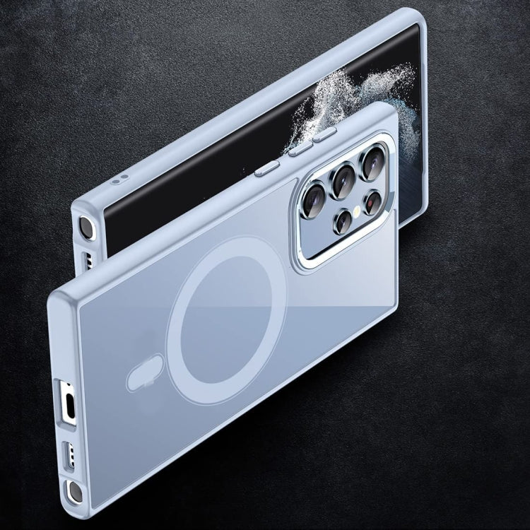 For Samsung Galaxy S23 Ultra 5G Acrylic PC MagSafe Magnetic Phone Case(Sierra Blue) - Galaxy S23 Ultra 5G Cases by PMC TechLife | Online Shopping South Africa | PMC TechLife