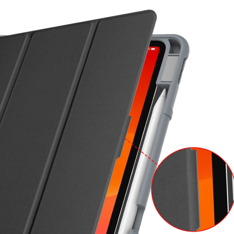 For iPad Pro 12.9 inch 2022 / 2021 / 2020 Mutural Horizontal Flip PC + TPU + PU Leather Tablet Case with Holder & Pen Slot(Black) - free shipping - PMC TechLife - Order now!