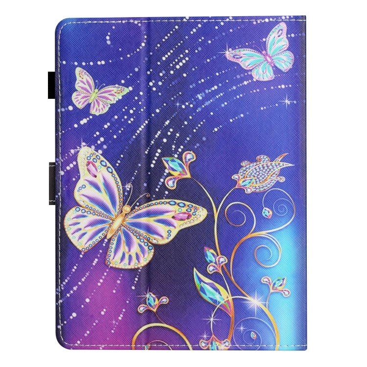 For 10 inch Coloured Drawing Stitching Leather Tablet Case(Butterfly) - 10 - 11 inch by PMC TechLife | Online Shopping South Africa | PMC TechLife | Buy Now Pay Later Mobicred