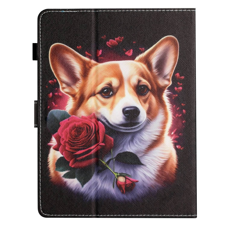 For 10 inch Coloured Drawing Stitching Leather Tablet Case(Corgi) - 10 - 11 inch by PMC TechLife | Online Shopping South Africa | PMC TechLife | Buy Now Pay Later Mobicred