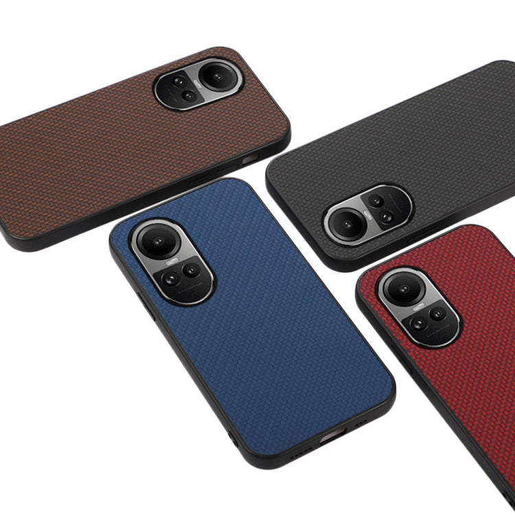 For OPPO Reno10 Global / 10 Pro Global Carbon Fiber Texture Shockproof Phone Case(Brown) - OPPO Cases by PMC TechLife | Online Shopping South Africa | PMC TechLife | Buy Now Pay Later Mobicred