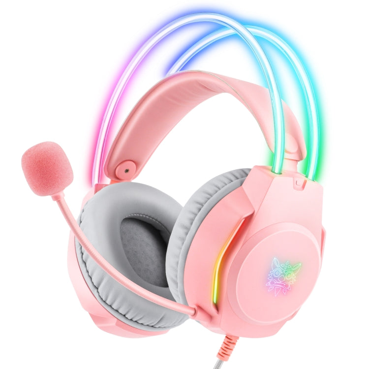 X26 USB+3.5mm RGB Wired Gaming Headset(Pink) - free shipping - PMC Jewellery - Order now!