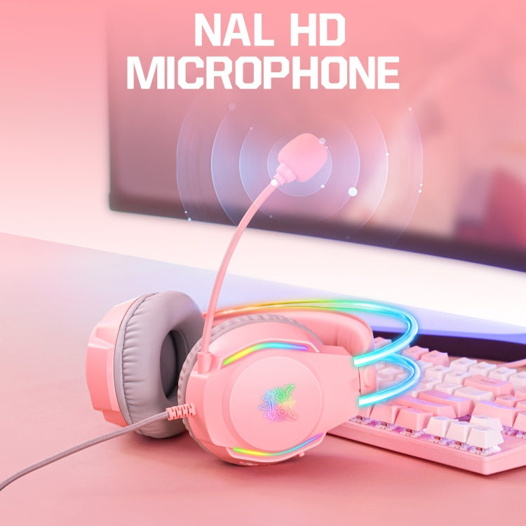 X26 USB+3.5mm RGB Wired Gaming Headset(Pink) - free shipping - PMC Jewellery - Order now!