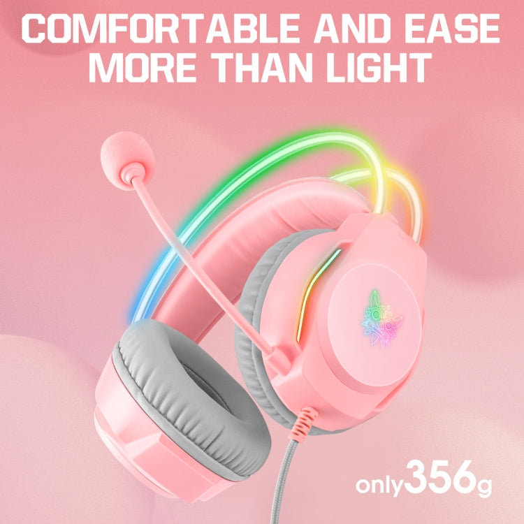 X26 USB+3.5mm RGB Wired Gaming Headset(Pink) - free shipping - PMC Jewellery - Order now!