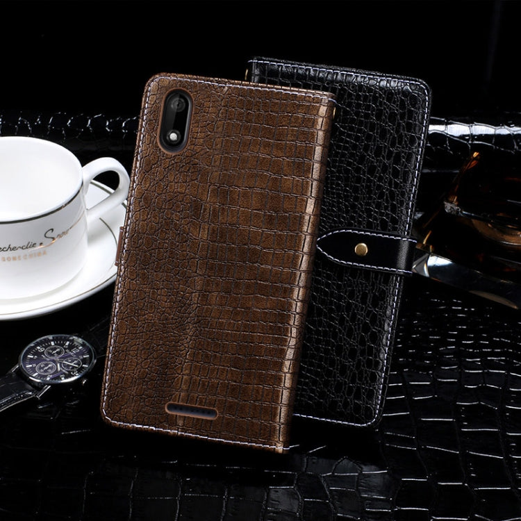 For Wiko Y60 idewei Crocodile Texture Horizontal Flip Leather Case with Holder & Card Slots & Wallet(Black) - More Brand by idewei | Online Shopping South Africa | PMC Jewellery | Buy Now Pay Later Mobicred