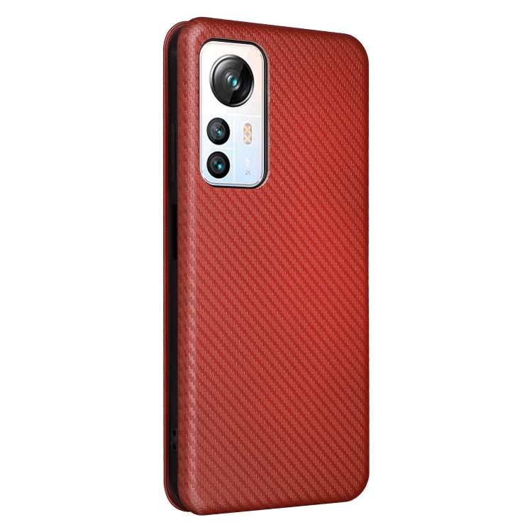 For Blackview A85 Carbon Fiber Texture Flip Leather Phone Case(Brown) - More Brand by PMC TechLife | Online Shopping South Africa | PMC TechLife | Buy Now Pay Later Mobicred