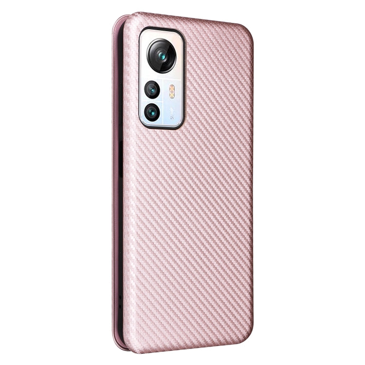 For Blackview A85 Carbon Fiber Texture Flip Leather Phone Case(Pink) - More Brand by PMC TechLife | Online Shopping South Africa | PMC TechLife | Buy Now Pay Later Mobicred
