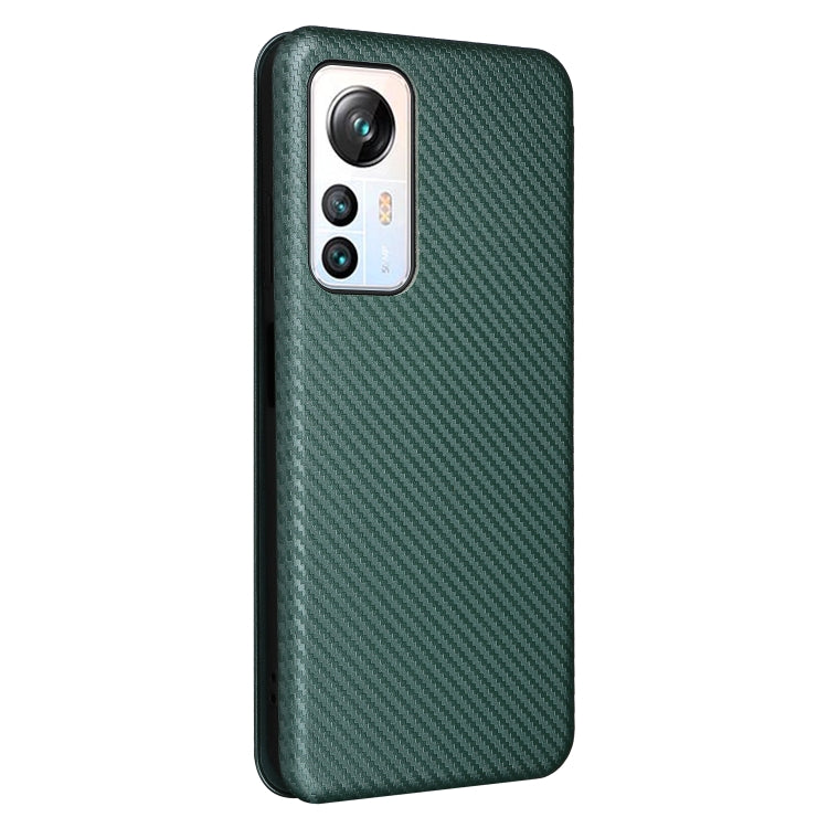 For Blackview A85 Carbon Fiber Texture Flip Leather Phone Case(Green) - More Brand by PMC TechLife | Online Shopping South Africa | PMC TechLife | Buy Now Pay Later Mobicred