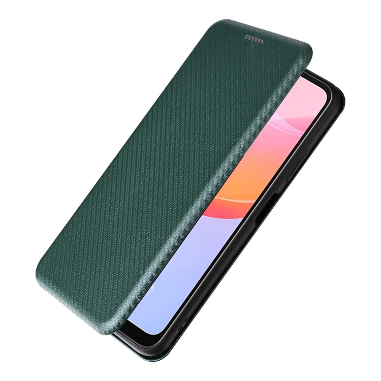 For Blackview A85 Carbon Fiber Texture Flip Leather Phone Case(Green) - More Brand by PMC TechLife | Online Shopping South Africa | PMC TechLife | Buy Now Pay Later Mobicred