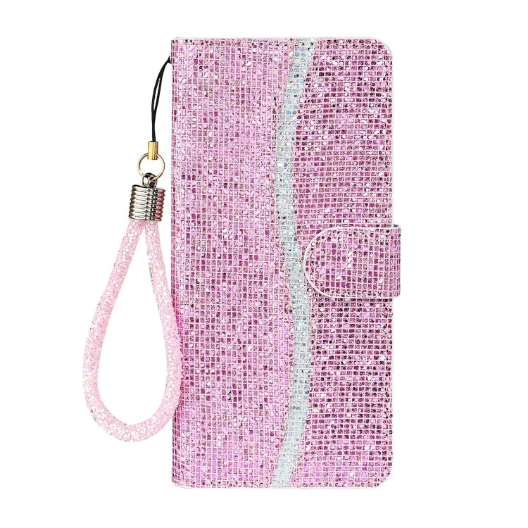 For Samsung Galaxy A24 4G Glitter Powder Filp Leather Phone Case(Pink) - Galaxy Phone Cases by PMC TechLife | Online Shopping South Africa | PMC TechLife
