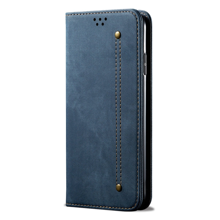 For Samsung Galaxy M54 Denim Texture Leather Phone Case(Blue) - Galaxy Phone Cases by PMC TechLife | Online Shopping South Africa | PMC TechLife