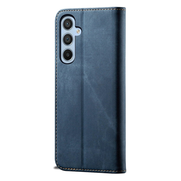 For Samsung Galaxy M54 Denim Texture Leather Phone Case(Blue) - Galaxy Phone Cases by PMC TechLife | Online Shopping South Africa | PMC TechLife