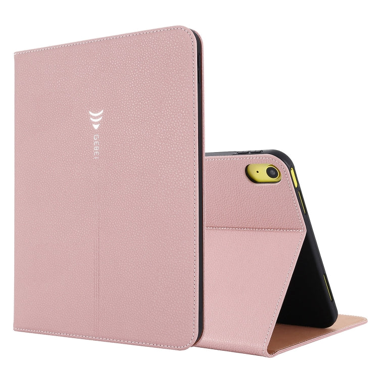 For iPad 2025 / 2022 GEBEI Silk Texture Flip Tablet Leather Case(Rose Gold) - free shipping - PMc TechLife - Order now!