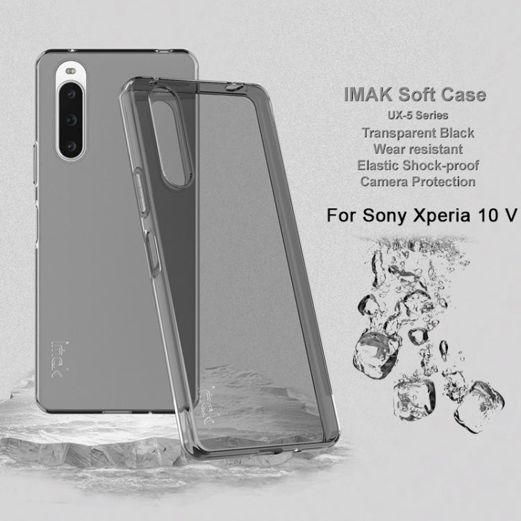 For Sony Xperia 10 V IMAK UX-5 Series TPU Phone Case(Transparent Black) - Sony Cases by imak | Online Shopping South Africa | PMC TechLife | Buy Now Pay Later Mobicred
