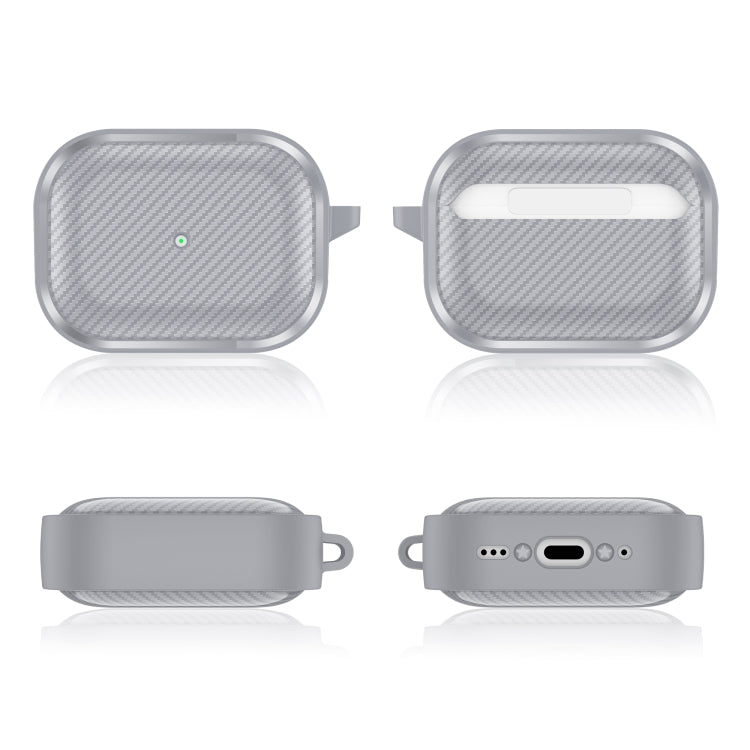 For AirPods Pro 2 Photo Frame Carbon Fiber Series Earphone Case(Dark Grey) - For AirPods Pro 2 by PMC TechLife | Online Shopping South Africa | PMC TechLife