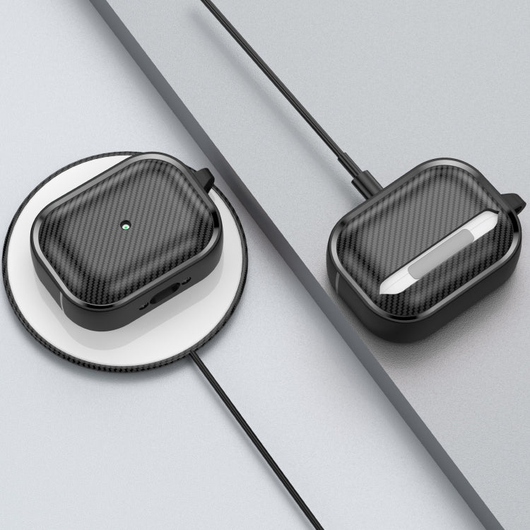 For AirPods Pro Photo Frame Carbon Fiber Series Earphone Case(Black) - For AirPods Pro by PMC Jewellery | Online Shopping South Africa | PMC Jewellery | Buy Now Pay Later Mobicred
