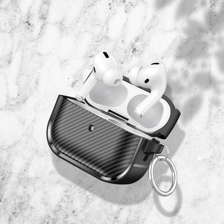 For AirPods Pro Photo Frame Carbon Fiber Series Earphone Case(Black) - For AirPods Pro by PMC Jewellery | Online Shopping South Africa | PMC Jewellery | Buy Now Pay Later Mobicred