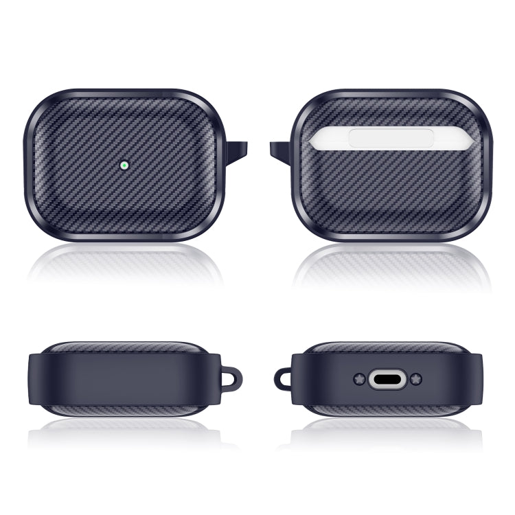 For AirPods Pro Photo Frame Carbon Fiber Series Earphone Case(Dark Blue) - For AirPods Pro by PMC Jewellery | Online Shopping South Africa | PMC Jewellery | Buy Now Pay Later Mobicred