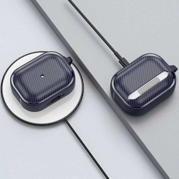 For AirPods Pro Photo Frame Carbon Fiber Series Earphone Case(Dark Blue) - For AirPods Pro by PMC Jewellery | Online Shopping South Africa | PMC Jewellery | Buy Now Pay Later Mobicred