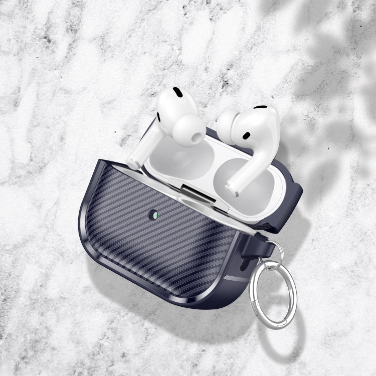 For AirPods Pro Photo Frame Carbon Fiber Series Earphone Case(Dark Blue) - For AirPods Pro by PMC Jewellery | Online Shopping South Africa | PMC Jewellery | Buy Now Pay Later Mobicred