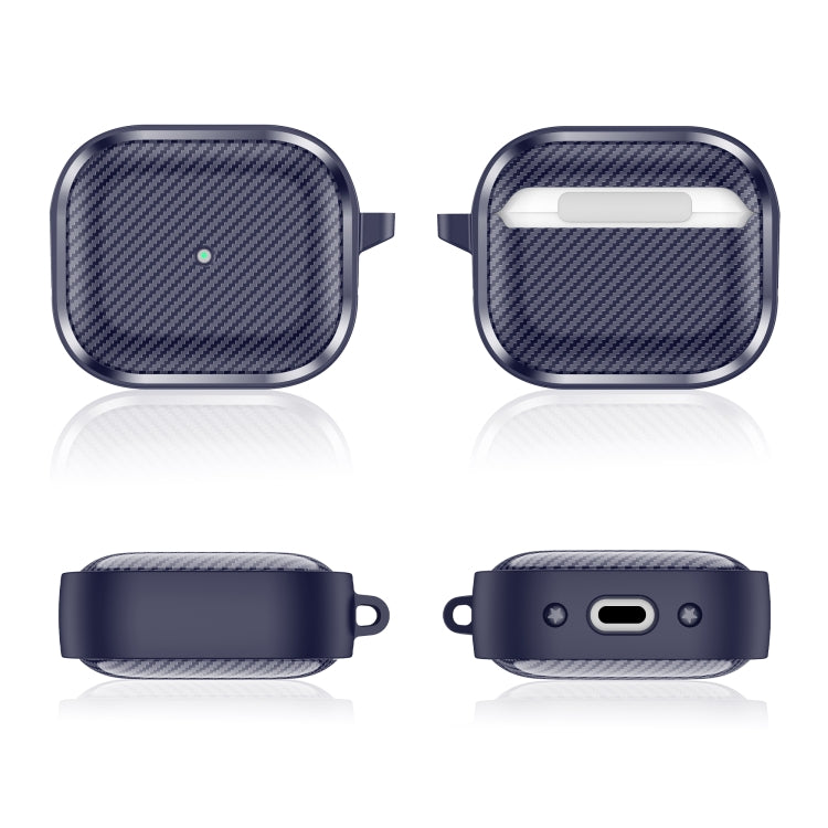 For AirPods 3 Photo Frame Carbon Fiber Series Earphone Case(Dark Blue) - For AirPods 3 by PMC Jewellery | Online Shopping South Africa | PMC Jewellery | Buy Now Pay Later Mobicred