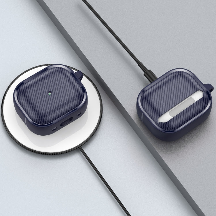 For AirPods 3 Photo Frame Carbon Fiber Series Earphone Case(Dark Blue) - For AirPods 3 by PMC Jewellery | Online Shopping South Africa | PMC Jewellery | Buy Now Pay Later Mobicred