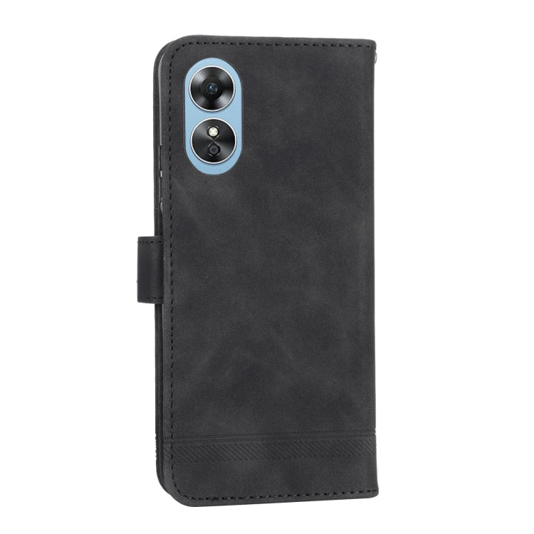 For OPPO Reno8 T 4G Global Dierfeng Dream Line TPU + PU Leather Phone Case(Black) - free shipping - PMC TechLife - Order now!