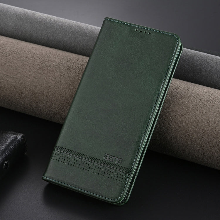 For Honor Magic6 Lite 5G/X9b AZNS Magnetic Calf Texture Flip Leather Phone Case(Dark Green) - Honor Cases by AZNS | Online Shopping South Africa | PMC Jewellery | Buy Now Pay Later Mobicred