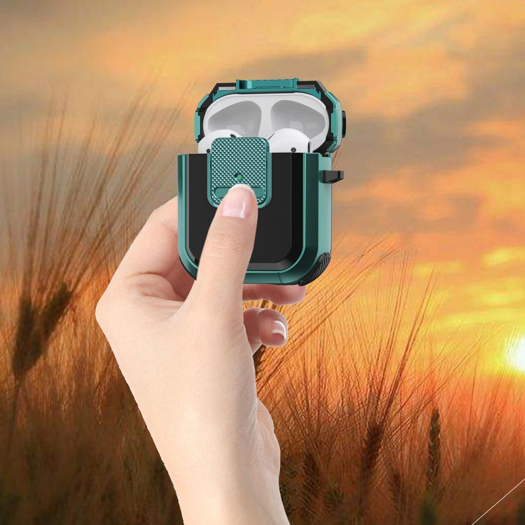 For AirPods 2 / 1 Wireless Earphones Protective Case(Dark Green) - For AirPods 1/2 by PMC Jewellery | Online Shopping South Africa | PMC Jewellery | Buy Now Pay Later Mobicred