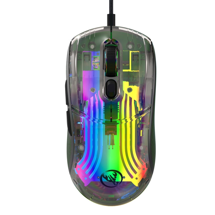 X400 7 Keys Transparent RGB Wired Gaming Mouse (Black) - free shipping - PMC Jewellery - Order now!