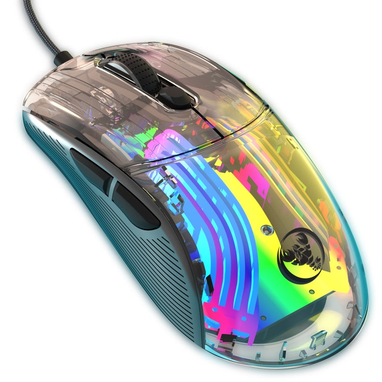X400 7 Keys Transparent RGB Wired Gaming Mouse (Black) - free shipping - PMC Jewellery - Order now!