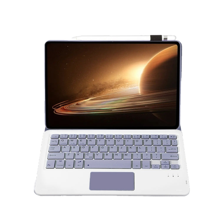 For OPPO Pad 2 11.61 inch 2023 OP13-A Lambskin Texture Ultra-thin Detachable Bluetooth Keyboard Leather Case with Touchpad(Purple) - Others Keyboard by PMC TechLife | Online Shopping South Africa | PMC TechLife