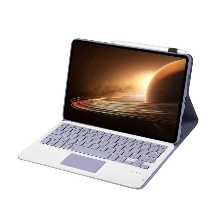 For OPPO Pad 2 11.61 inch 2023 OP13-A Lambskin Texture Ultra-thin Detachable Bluetooth Keyboard Leather Case with Touchpad(Purple) - Others Keyboard by PMC TechLife | Online Shopping South Africa | PMC TechLife