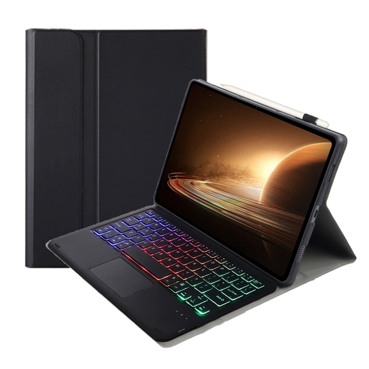 For OPPO Pad 2 11.61 inch 2023 OP13-AS Lambskin Texture Ultra-thin Detachable Backlight Bluetooth Keyboard Leather Case with Touchpad(Black) - Others Keyboard by PMC TechLife | Online Shopping South Africa | PMC TechLife | Buy Now Pay Later Mobicred