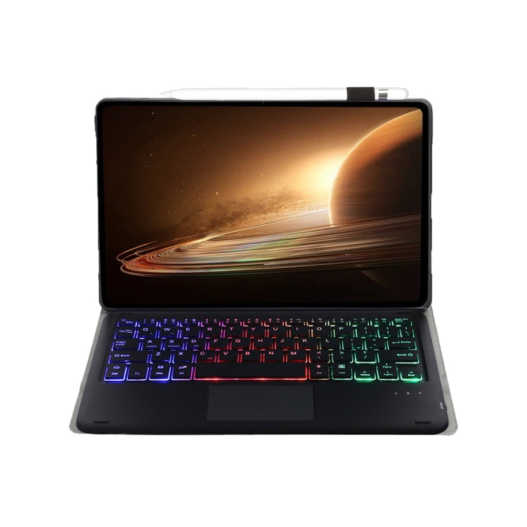 For OPPO Pad 2 11.61 inch 2023 OP13-AS Lambskin Texture Ultra-thin Detachable Backlight Bluetooth Keyboard Leather Case with Touchpad(Black) - Others Keyboard by PMC TechLife | Online Shopping South Africa | PMC TechLife | Buy Now Pay Later Mobicred