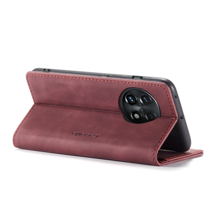 For OnePlus 11 CaseMe 013 Multifunctional Horizontal Flip Leather Phone Case(Wine Red) - free shipping - PMC Jewellery - Order now!