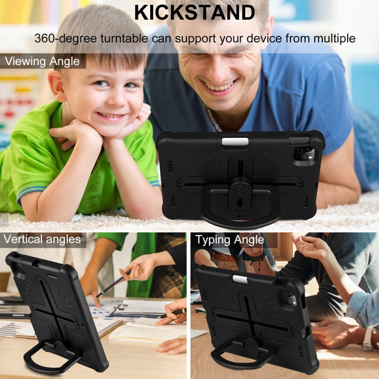 Shield 360 Rotation Handle EVA Shockproof PC Tablet Case For iPad Air 11 2024/Pro 11 2018/2020/2021/Air 4/Air 5 10.9(Black) - iPad Pro 11 (2022/2021) Cases by PMC TechLife | Online Shopping South Africa | PMC TechLife | Buy Now Pay Later Mobicred