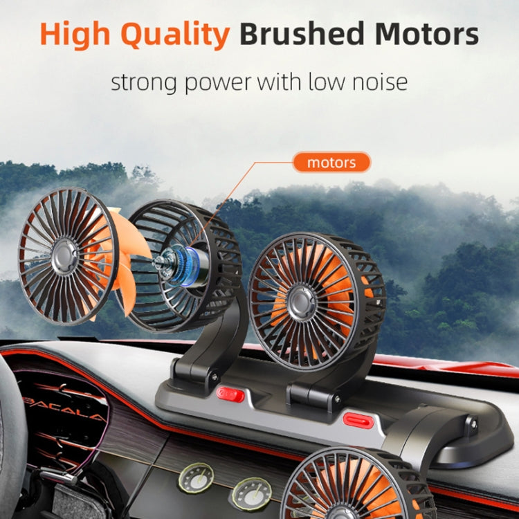 F4310 360-Degree Rotating Adjustable Car Three-Head Fan, Style:5V USB Universal - Heating & Fans by PMC TechLife | Online Shopping South Africa | PMC TechLife | Buy Now Pay Later Mobicred