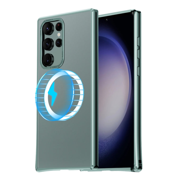 For Samsung Galaxy S22 Ultra 5G MagSafe Magnetic PC Phone Case(Green) - Galaxy S22 Ultra 5G Cases by PMC TechLife | Online Shopping South Africa | PMC TechLife