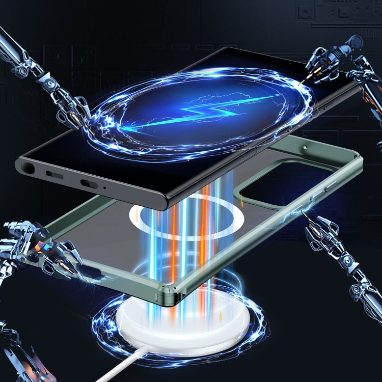 For Samsung Galaxy S22 Ultra 5G MagSafe Magnetic PC Phone Case(Green) - Galaxy S22 Ultra 5G Cases by PMC TechLife | Online Shopping South Africa | PMC TechLife