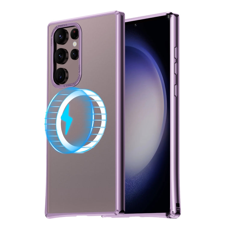 For Samsung Galaxy S22 Ultra 5G MagSafe Magnetic PC Phone Case(Purple) - Galaxy S22 Ultra 5G Cases by PMC TechLife | Online Shopping South Africa | PMC TechLife