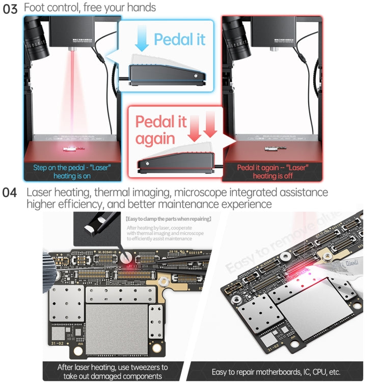 Mega-idea Intelligent Infrared Laser Desoldering Machine, Model:Without Microscope Set(US Plug) - free shipping - PMC TechLife - Order now!